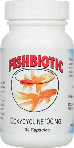 Fishbiotic - Doxycycline - 100mg each (30 Count). No prescription required.